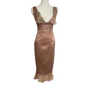 Mandalay Designs Women's Pink and Brown Dress